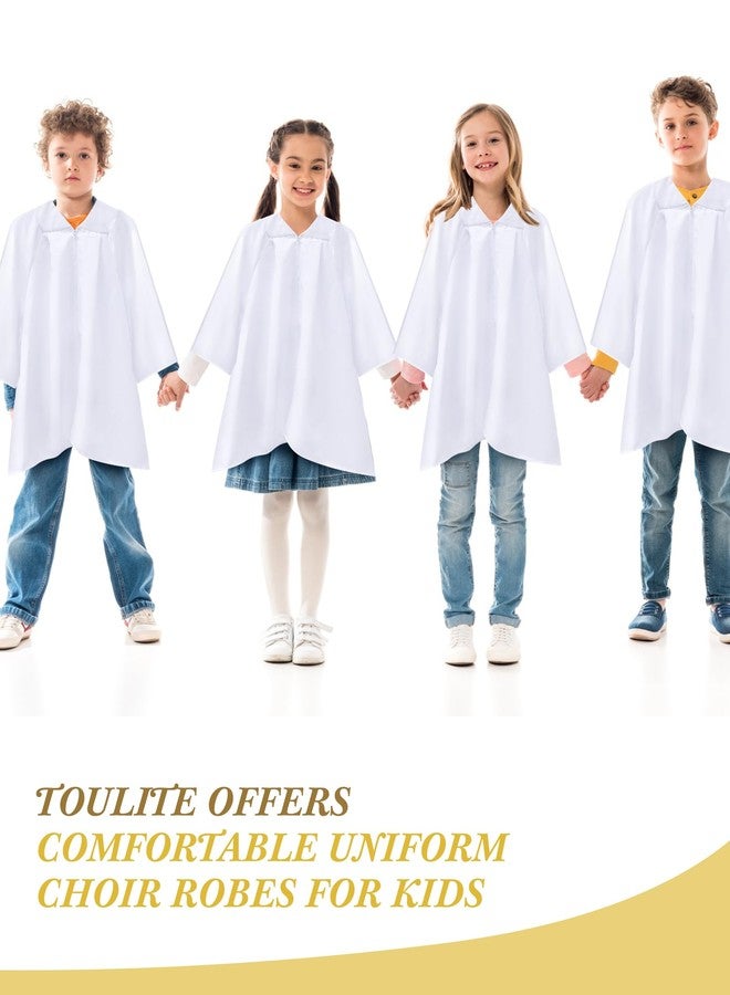 Toulite طقم ملابس جوقة للأطفال من توليت مكون من 3 قطع، ملابس بيضاء للتعميد، ملابس للأطفال للتعميد بالماء، زي القس والقاضي (مقاس 36) - Image 5